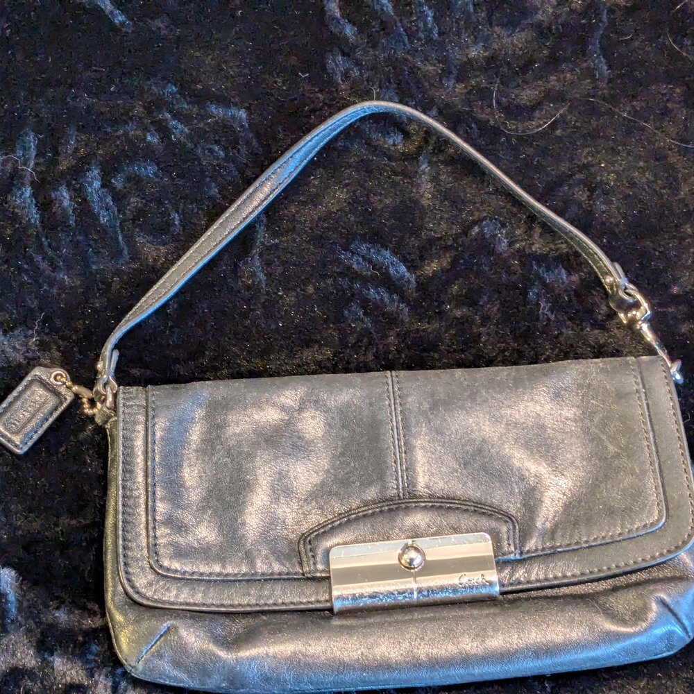 Vintage Coach Black Wristlet